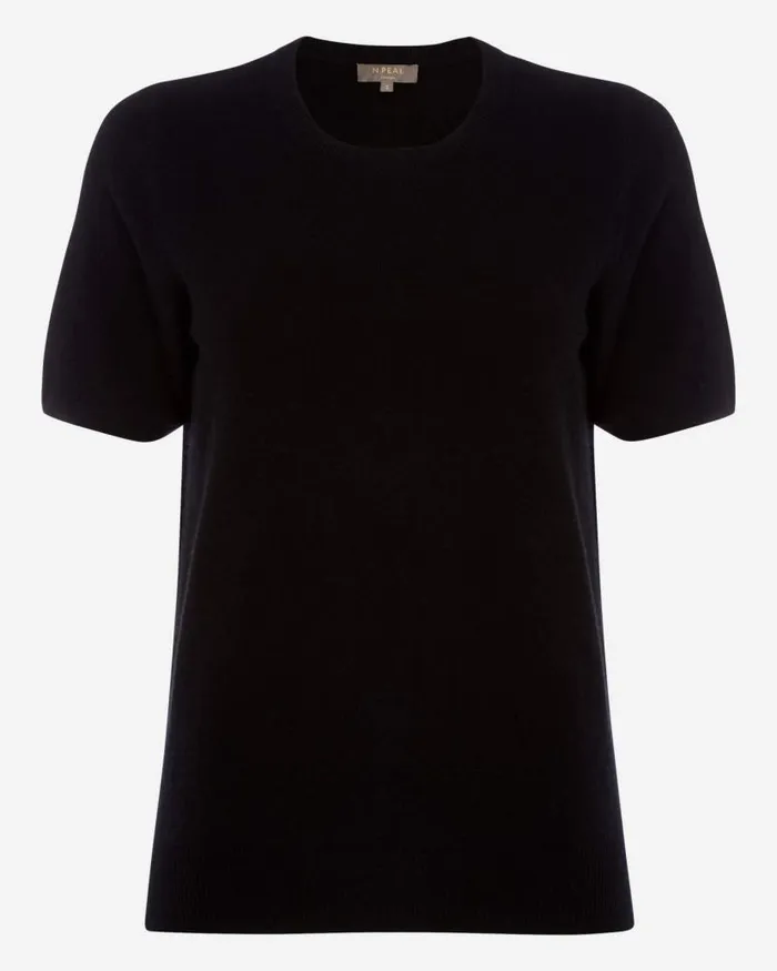 NPeal Tops and Tshirts Women Milly Classic Cashmere TShirt Black