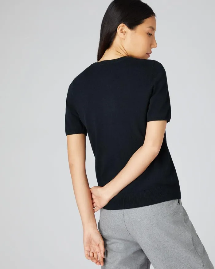 NPeal Tops and Tshirts Women Milly Classic Cashmere TShirt Black