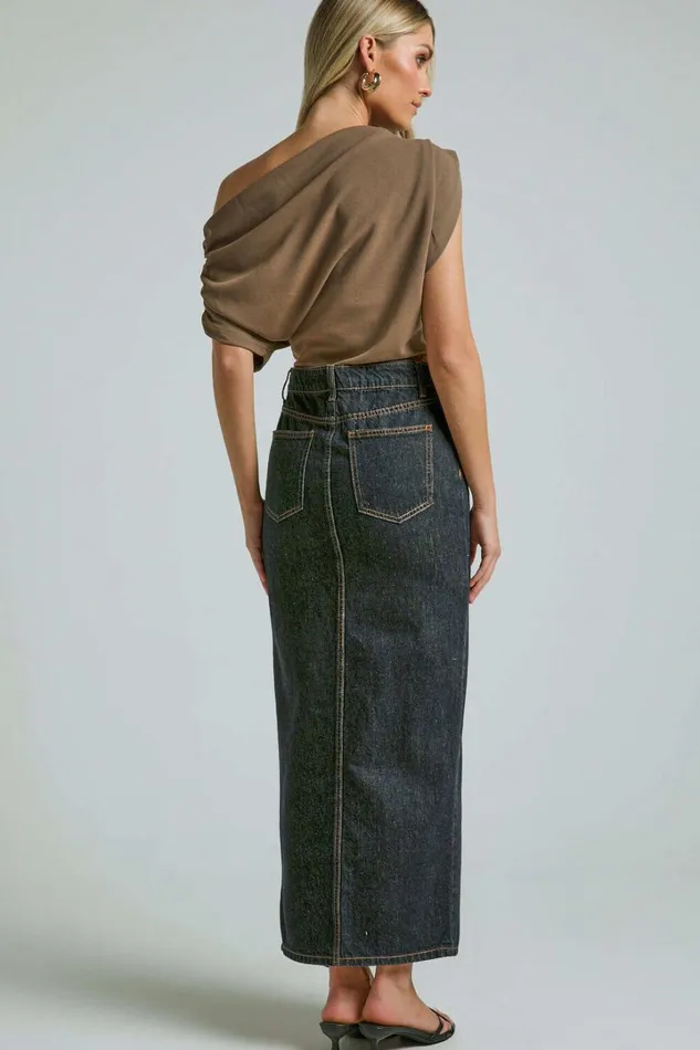 Nalfie Top 8211 Asymmetrical Top In Mocha Women Showpo Tops
