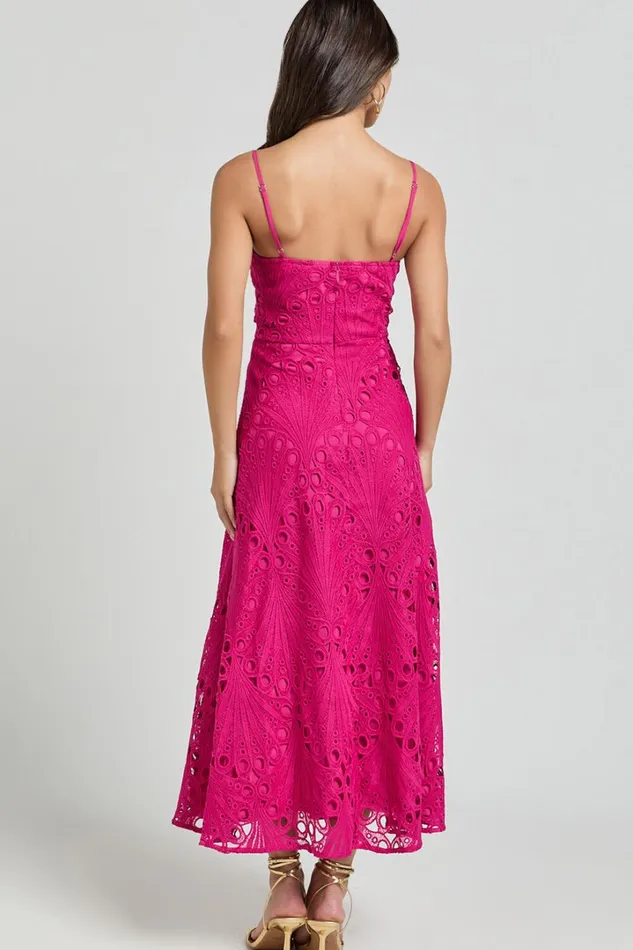 Nikka Midi Dress 8211 Sweetheart Bustier Lace Dress In Pink Women Showpo Dresses
