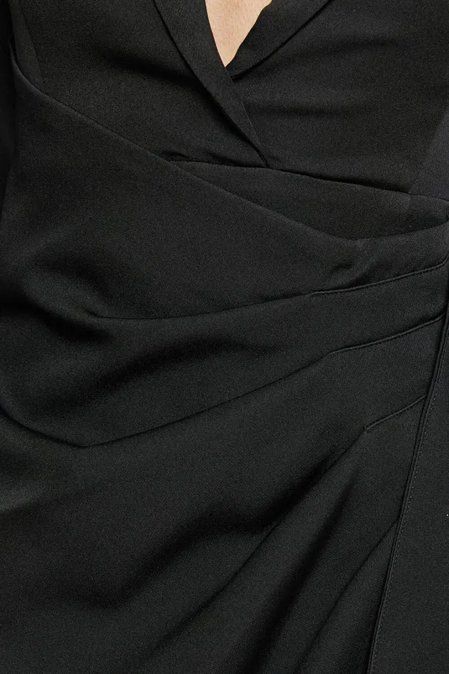 Noni Mini Dress 8211 Blazer Wrap Dress In Black Women Showpo Curve Clothes