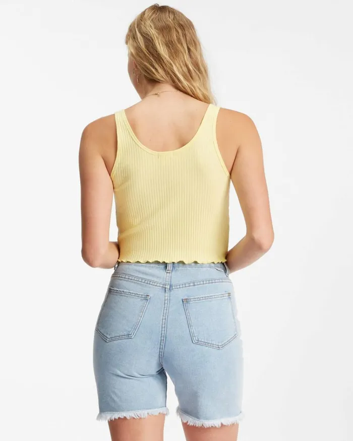Notch Tank Ribbed Tank Top Pina Colada Women Billabong Tops