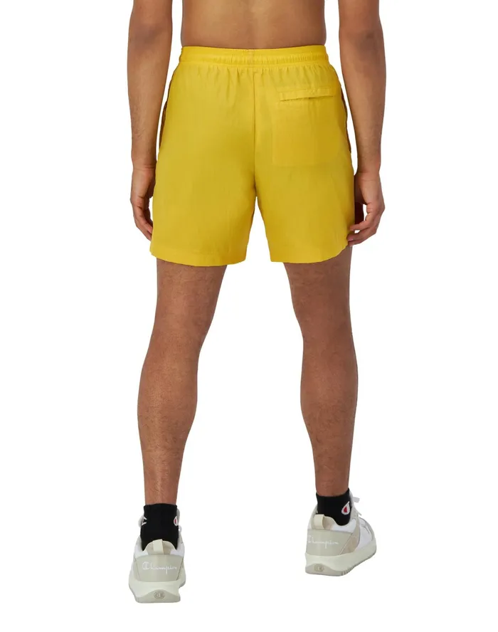 Nylon WarmUp Shorts With Mesh Liner Script Logo 6034 Royal Gold Men Champion Shorts