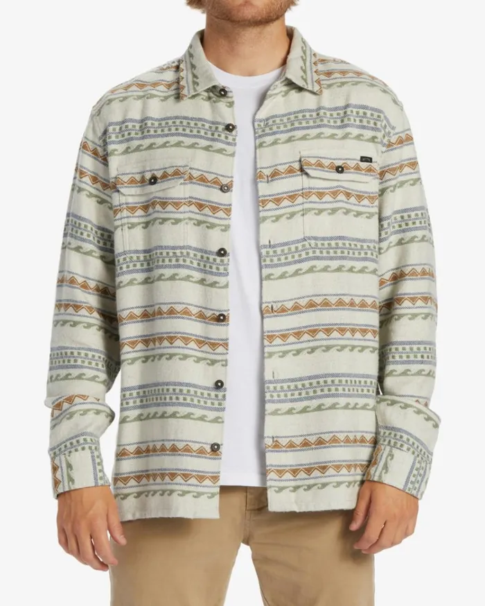 Offshore Jacquard Flannel Long Sleeve Shirt Chino Men Billabong Shirts