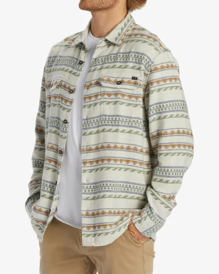 Offshore Jacquard Flannel Long Sleeve Shirt Chino Men Billabong Shirts
