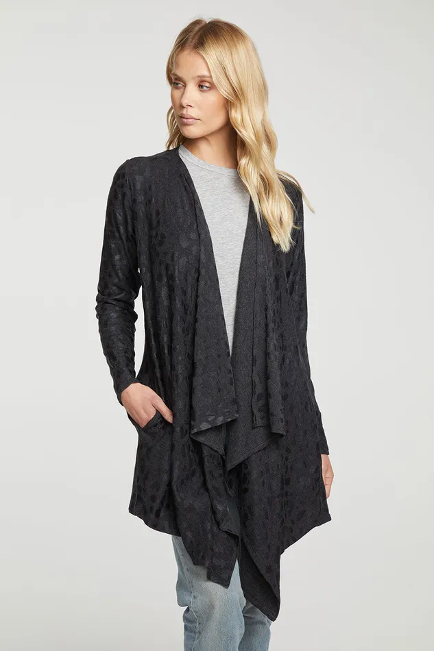 Outerwear Rpet Cozy Knit Drape Front Cardigan 8211 Chaser Brand Womens