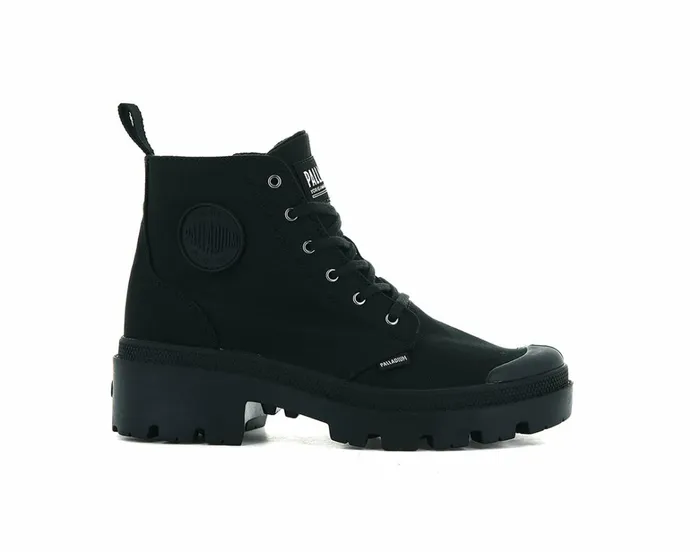 Palladium Pallabase Twill Blackblack Women Heel Boots