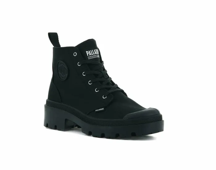 Palladium Pallabase Twill Blackblack Women Heel Boots