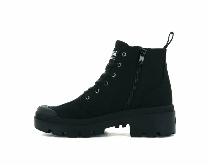 Palladium Pallabase Twill Blackblack Women Heel Boots
