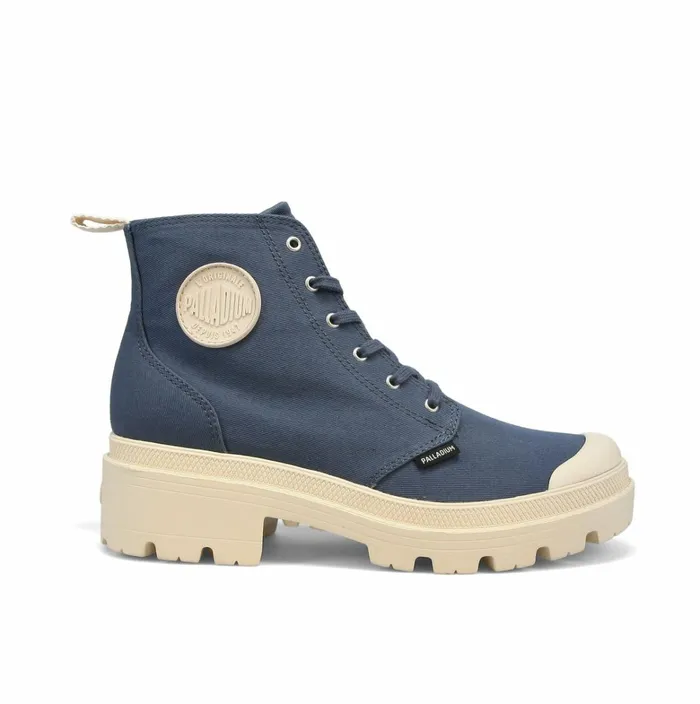 Palladium Pallabase Twill Vintage Indigo Women Heel Boots