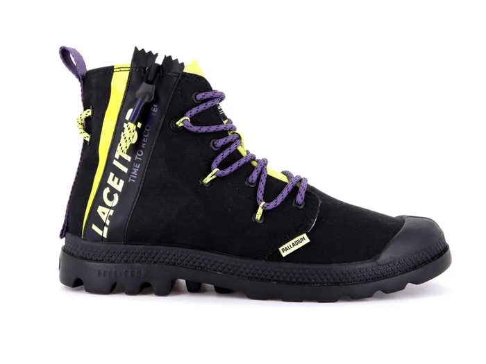 Palladium Pampa Lite Lace It Blackwild Lime Women Boots