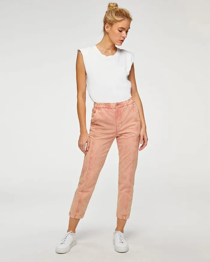 Pants Women 7 For All Mankind Slim Jogger In Mineral Rose Mineral Rose