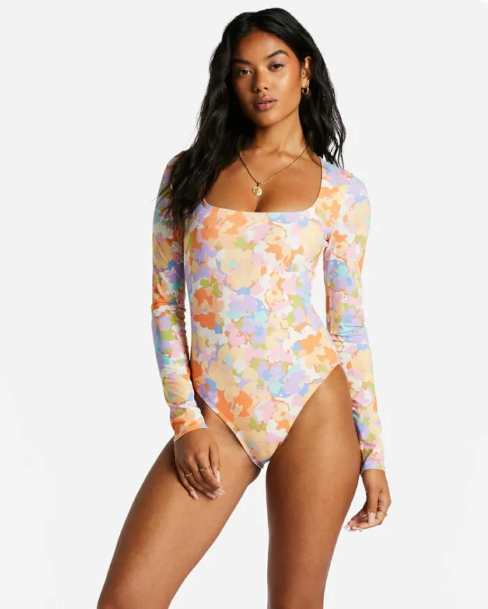 Paradise Cove Long Sleeve OnePiece Swimsuit Multi Women Billabong Rashguards and Bodysuits Paradise Cove Long Sleeve OnePiece Swimsuit Multi Women Billabong Rashguards and Bodysuits