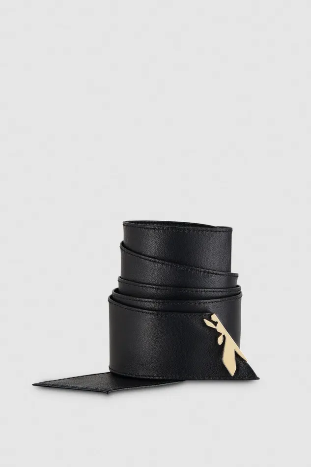 Patrizia Pepe Black Soft High Waist Belt Nero Accessories