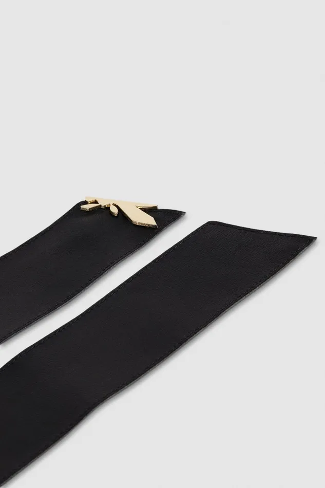 Patrizia Pepe Black Soft High Waist Belt Nero Accessories