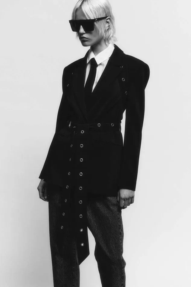 Patrizia Pepe Boyfriendcut Crepe Blazer Black Nero Apparel Blazers