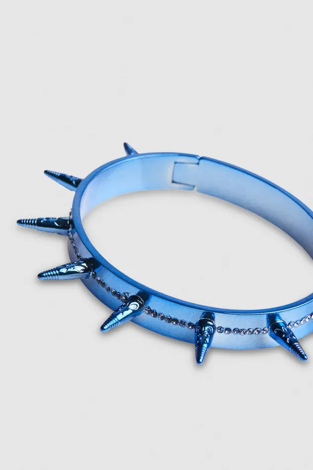 Patrizia Pepe Brass And Glass Bracelet Blue Blue Soul Accessories