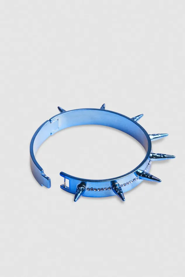 Patrizia Pepe Brass And Glass Bracelet Blue Blue Soul Accessories