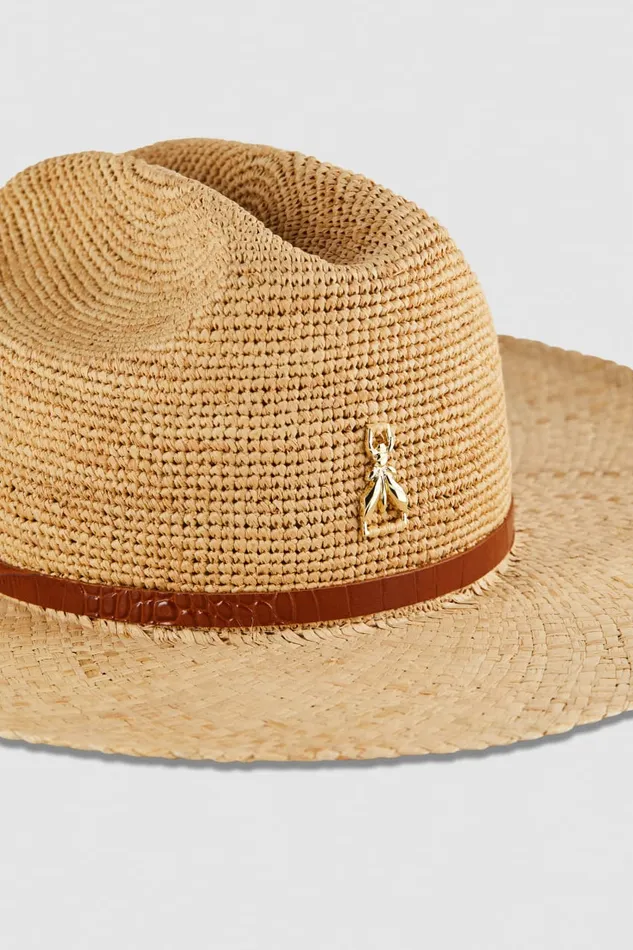 Patrizia Pepe Cowboy Hat With Leather Strap White Natural Accessories