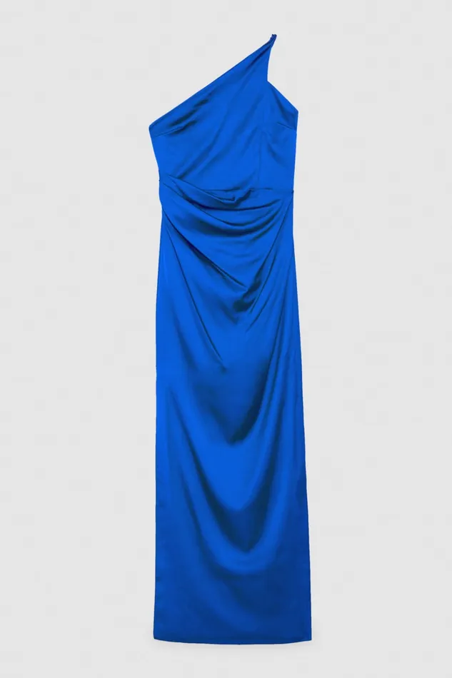 Patrizia Pepe Cutout Dress In Certified Viscose Light Blue Blue Wave Apparel Long
