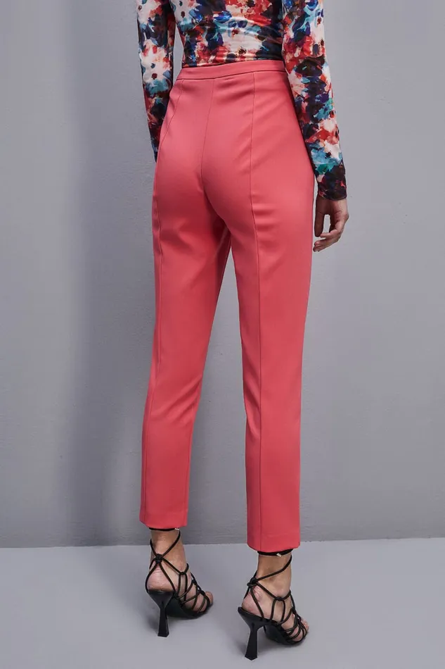 Patrizia Pepe Essential Cigarette Pants Pink Hybrid Rose Apparel Cigarette