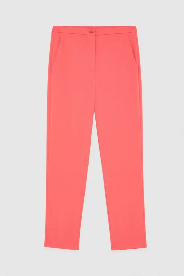 Patrizia Pepe Essential Cigarette Pants Pink Hybrid Rose Apparel Cigarette