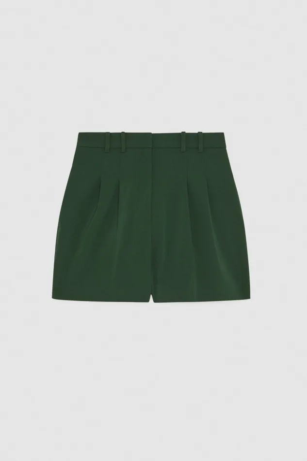 Patrizia Pepe Essential Crepe Shorts Green Tuscany Green Apparel Shorts
