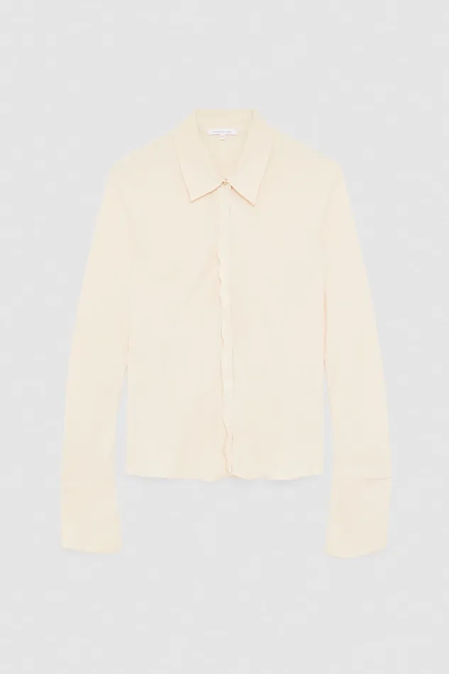 Patrizia Pepe Essential Soft Shirt Beige Ivory Skin Apparel Shirts