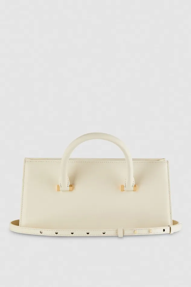 Patrizia Pepe Fly Bamby Leather Beige Off White Bags Handbags