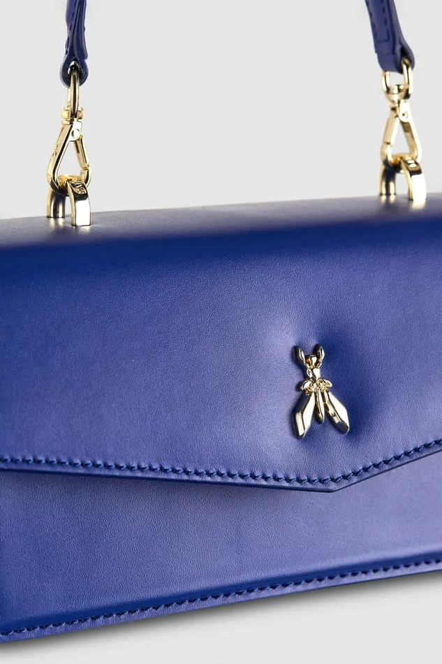 Patrizia Pepe Fly Bamby Leather Light Blue Flash Blue Bags Handbags