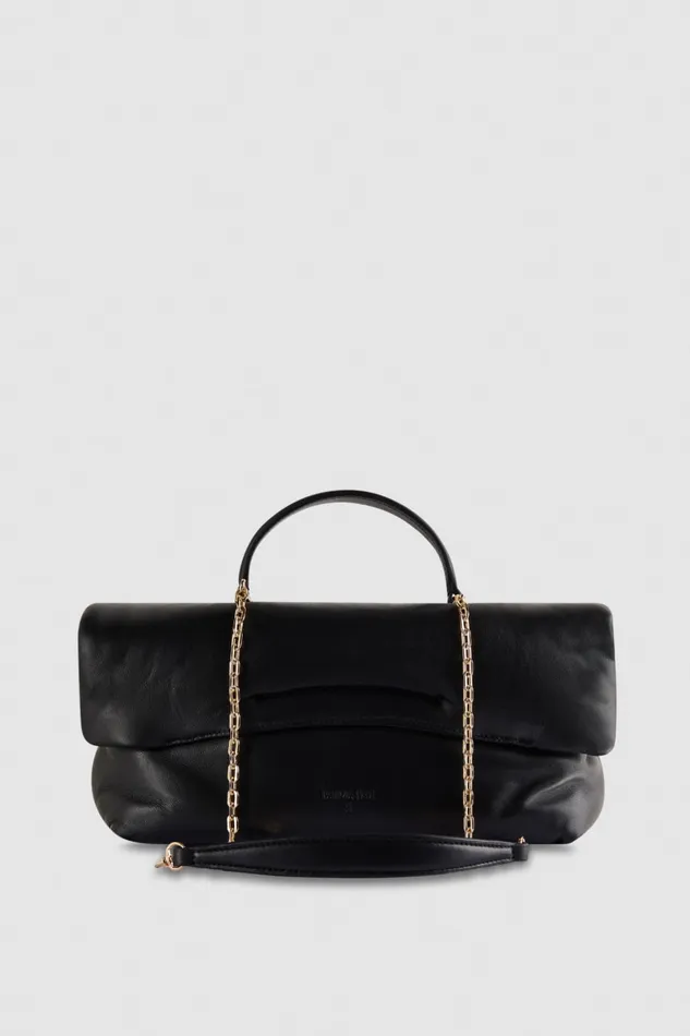 Patrizia Pepe Fly Bamby Leather Shoulder Bag Black Nero Bags Handbags