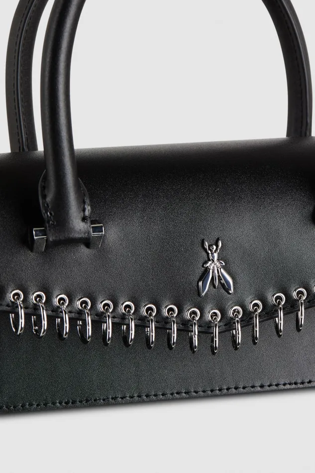 Patrizia Pepe Fly Bamby Piercing Shoulder Bag Black Nero Bags Handbags