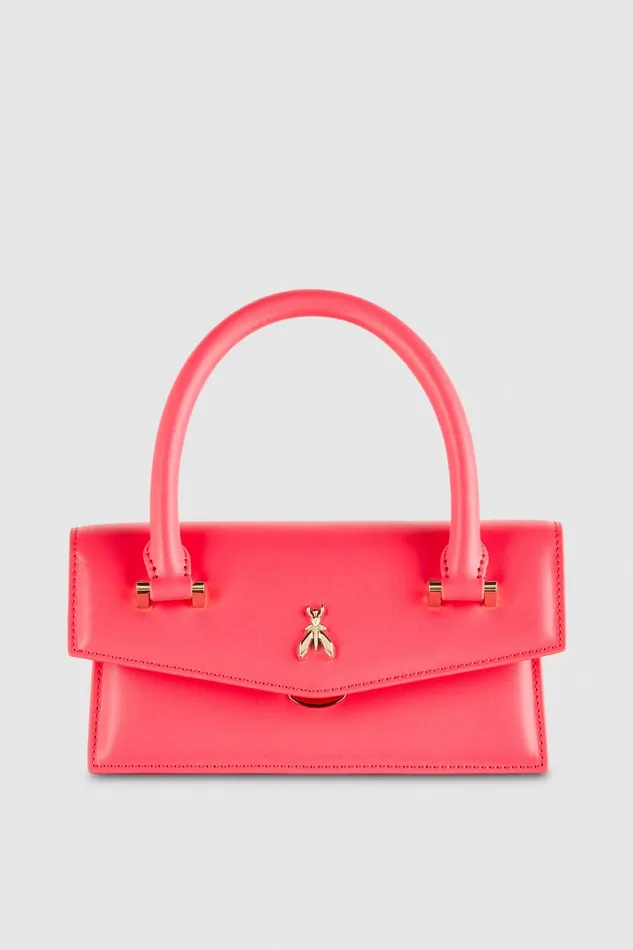 Patrizia Pepe Fly Bamby Shoulder Bag With Handles Pink Hybrid Rose Bags Handbags