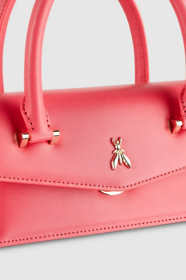 Patrizia Pepe Fly Bamby Shoulder Bag With Handles Pink Hybrid Rose Bags Handbags