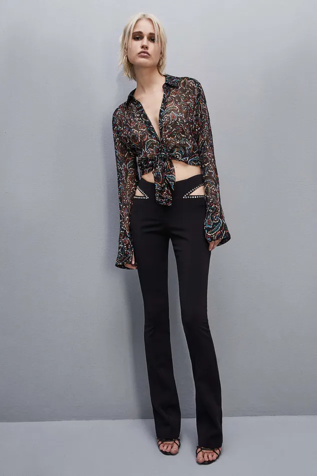 Patrizia Pepe Longsleeved Printed Shirt Black Paisley Soul Apparel Shirts