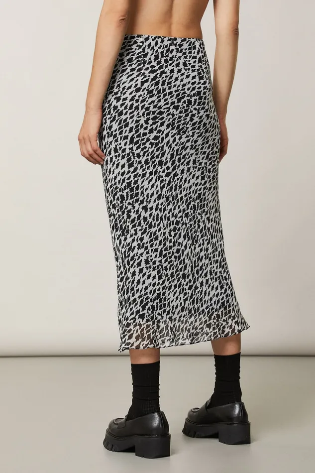 Patrizia Pepe Patterned Midi Skirt White Black White Fantasy Apparel Midi