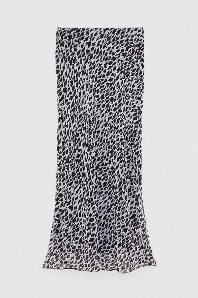 Patrizia Pepe Patterned Midi Skirt White Black White Fantasy Apparel Midi