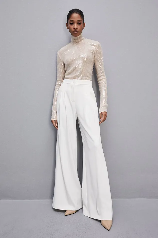 Patrizia Pepe Sequined Body Shirt Beige Ivory Skin Apparel Tops