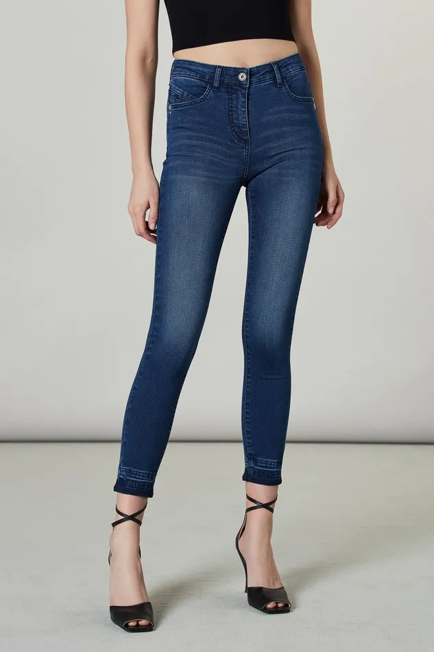 Patrizia Pepe Skinny Fit Jeans Regular Rise Jeggings Washed Blue Apparel Jeans