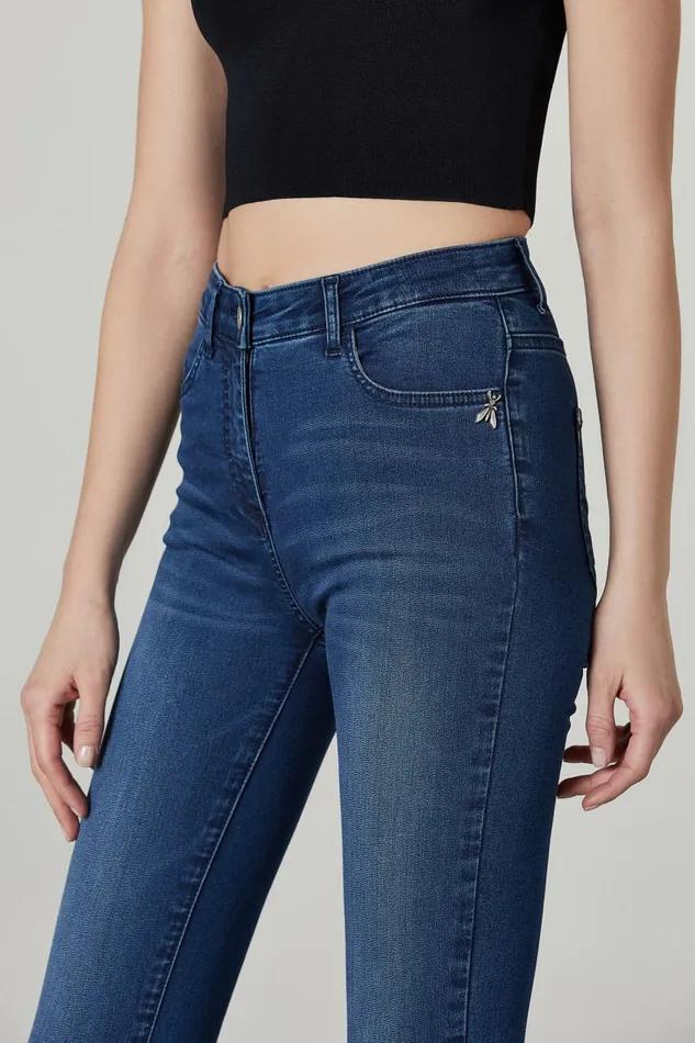 Patrizia Pepe Skinny Fit Jeans Regular Rise Jeggings Washed Blue Apparel Jeans