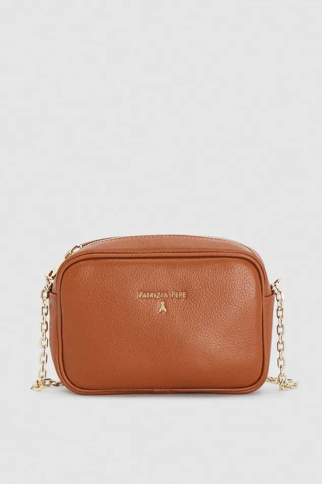 Patrizia Pepe Small Camera Case Crossbody Bag Brown New Cuoio Bags Crossbodys