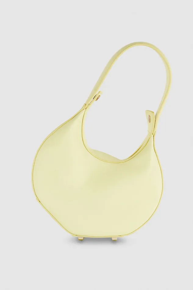 Patrizia Pepe Small Hobo Bangle Bag Yellow Light Sunny Lime Bags Handbags