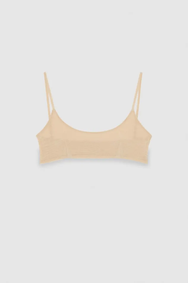 Patrizia Pepe Stretch Tulle Bra Beige Biscuit Beige Apparel Lingerie
