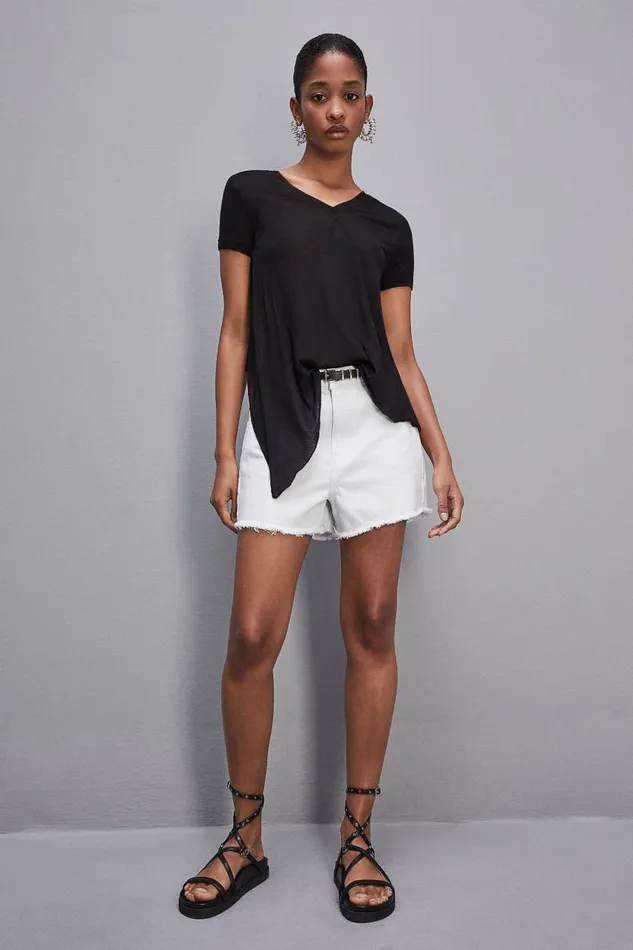Patrizia Pepe Tshirt In Super Light Modal Jersey Black Nero Apparel TShirts