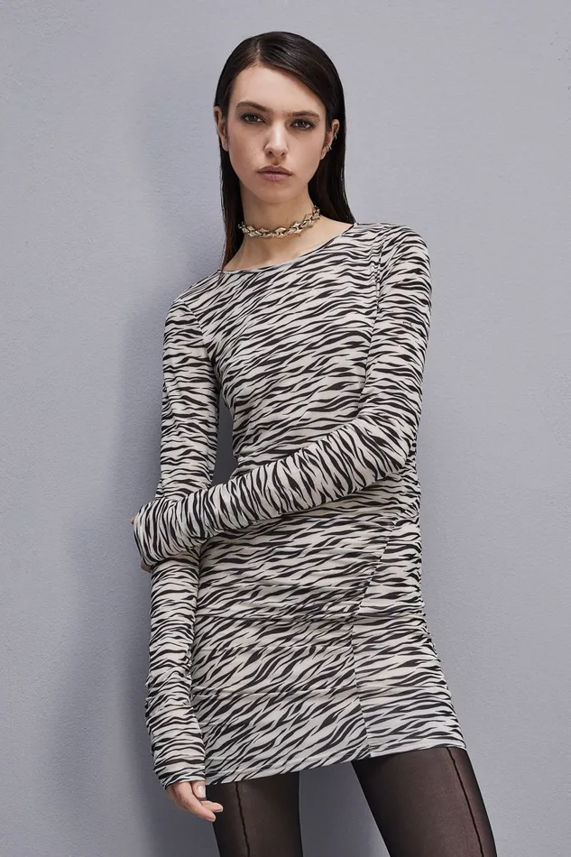 Patrizia Pepe Zebrapattern Tulle Mini Dress Zebra Print Tulle Apparel Mini