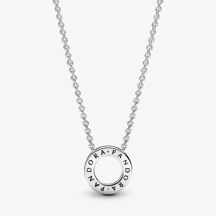 Pendant Necklaces Women Pandora Online Logo Pav Circle Collier Necklace Sterling Silver