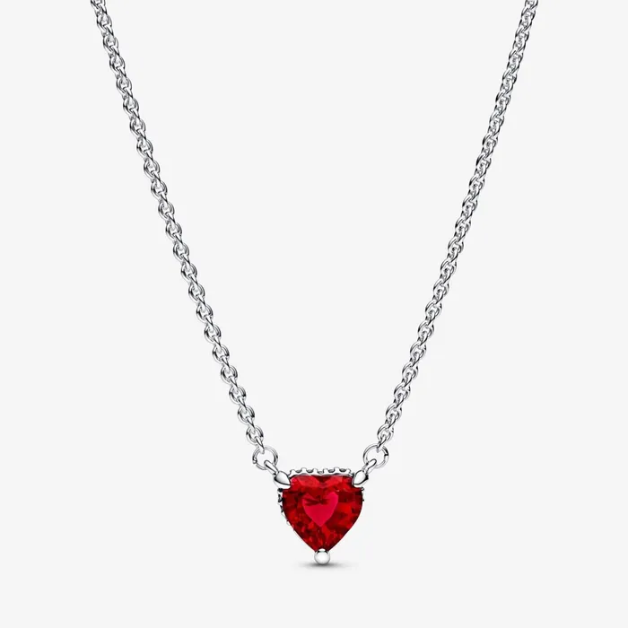 Pendant Necklaces Women Pandora Sparkling Heart Halo Pendant Collier Necklace