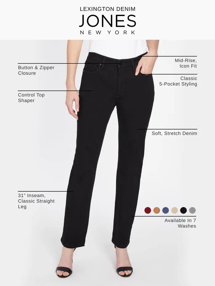 Petite Lexington Straight Leg Jeans Bordeaux Women Jones New York Petite Pants and Skirts Petite Lexington Straight Leg Jeans Bordeaux Women Jones New York Petite Pants and Skirts