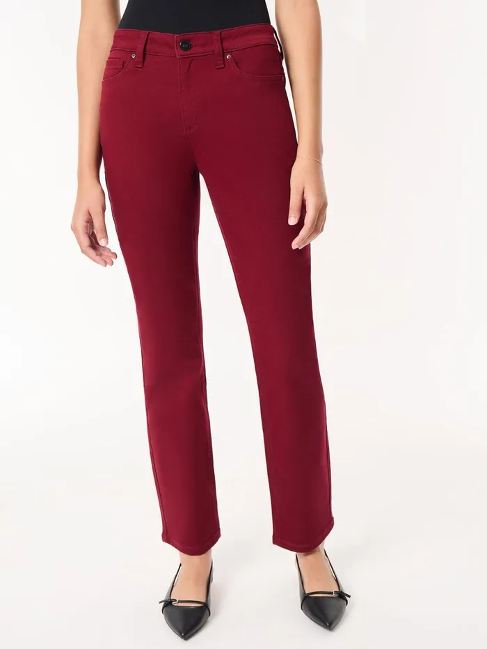 Petite Lexington Straight Leg Jeans Bordeaux Women Jones New York Petite Sale