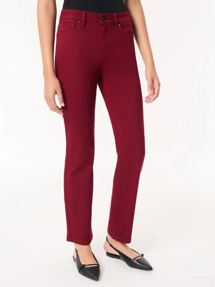 Petite Lexington Straight Leg Jeans Bordeaux Women Jones New York Petite Sale Petite Lexington Straight Leg Jeans Bordeaux Women Jones New York Petite Sale